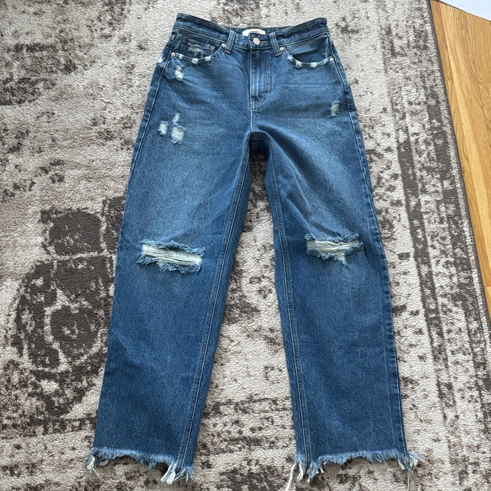 Just Black Denim JBD “90’s Distressed” Straight Jeans DP596N | Size 26